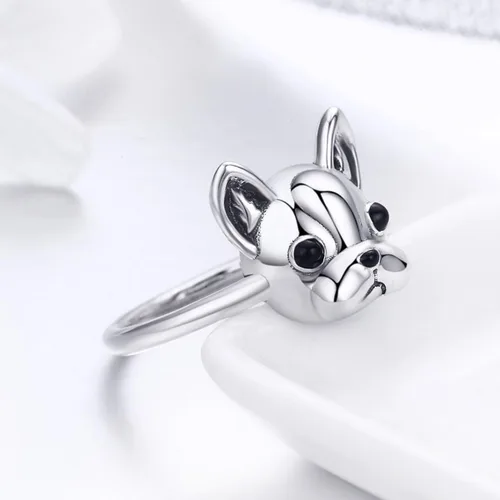 Miniatura 4 de Presentski Anillo de plata de ley Bulldog para cumpleaños para mujer y día de la madre