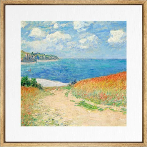 Miniatura 23 de SIGNWIN Lienzo enmarcado para pared, diseño retro de cielo azul y nube, paisaje, naturaleza, ilustraciones de área silvestre, bellas artes, casa