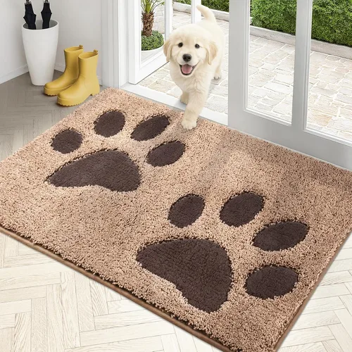 Miniatura 17 de PURRUGS Tapete para puerta que atrapa la suciedad, 32 x 70 pulgadas, antideslizante, lavable a máquina, tapete de microfibra para entrada, tapete