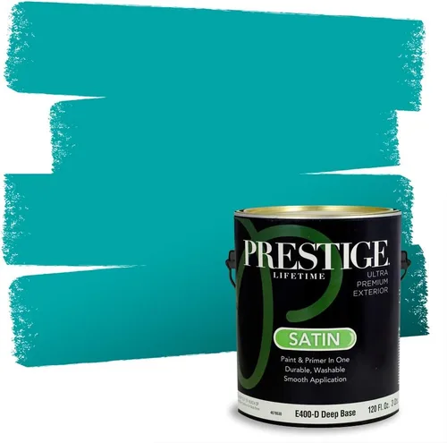 Miniatura 249 de Prestige Paints. - Base y pintura para exteriores en un solo galón, 1 galón. plano, comparable con Sherwin Williams Topsail. SW6799-PCM