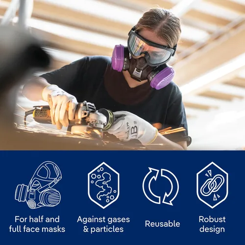 Miniatura 4 de Dräger X-plore - Cartucho combinado para vapores orgánicos, aceite y partículas sólidas (OV/P100) 2 piezas Máscaras respiradoras X-plore 5500