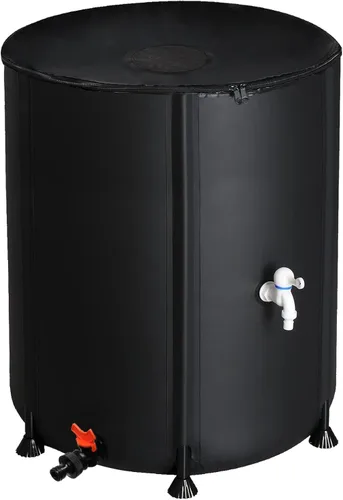 Miniatura 3 de Depósito de agua plegable de 50 galones, tanque de almacenamiento de agua portátil, sistema de recolección de agua de lluvia, contenedor de captador