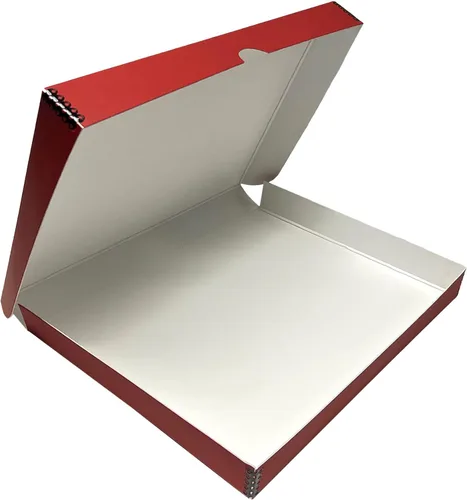 Miniatura 9 de Lineco Caja de almacenamiento tipo folio, diseño de concha, 11 x 14 x 1.75 pulgadas, cartón de archivo, conserva fotos, tarjetas, revistas, Negro