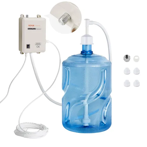 VEVOR Sistema de bomba dispensadora de agua embotellada, sistema dispensador de 5 galones, dispensador de agua eléctrico automático, bomba de jarra