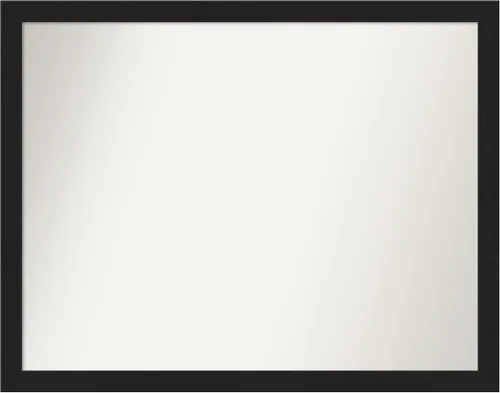 Miniatura 477 de Amanti Art Espejo de baño negro para sobre fregadero, 22 x 22 pulgadas, espejo de tocador cuadrado estrecho negro Avon, marco de madera casual