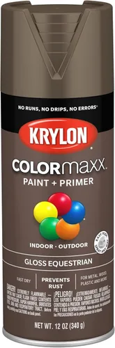 Miniatura 58 de Krylon K05599007 COLORmaxx Pintura en aerosol y base para uso en interiores y exteriores, color gris brillante para maquinaria, 12 onzas