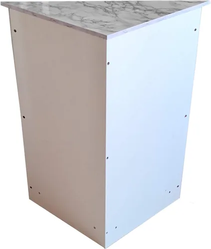 Miniatura 5 de Kings Brand Furniture - Armario de almacenamiento de piso de esquina para baño Decatur, color blanco
