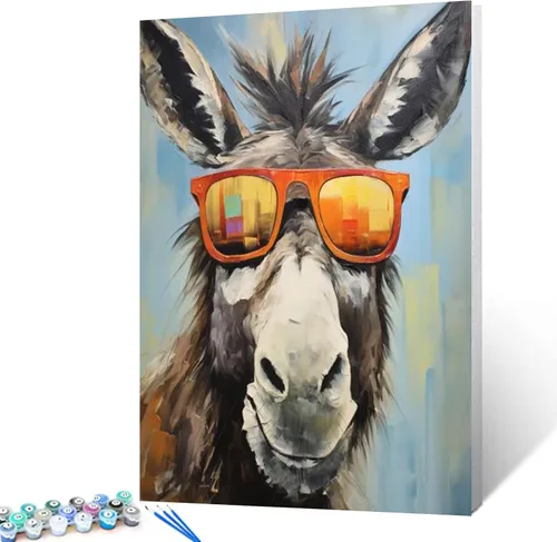 Miniatura 12 de Pintura por números, corte de pelo de gato negro, lienzo profesional con pinceles, pinturas acrílicas, divertido graffiti de animales, pintura por