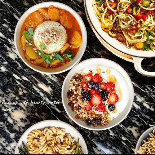 Miniatura 6 de Artena Cuencos de sopa y cucharas de sopa, cuencos de cereales de 26 onzas y cucharas de cereales, juego de cuencos y cucharas de cerámica blanca