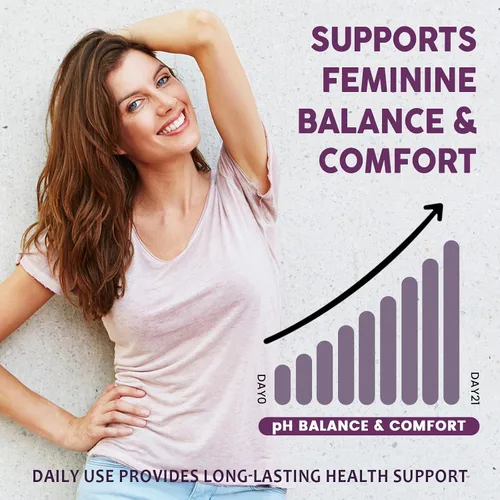 Miniatura 4 de Feminine Balance - Gomitas probióticas para mujeres, apoyan la salud vaginal, el equilibrio del pH, la frescura y la salud digestiva, con piña, olmo