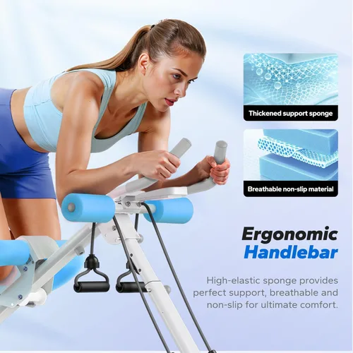 Miniatura 6 de MERACH Máquina de abdominales, equipo de entrenamiento abdominal, máquina de entrenamiento abdominal ajustable para entrenamiento de abdominales
