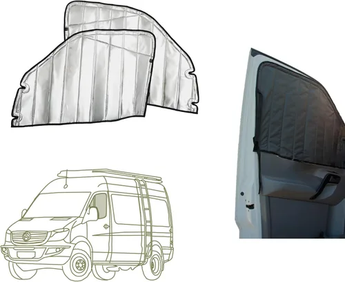 Miniatura 21 de VanEssential Cubierta Magnética Aislante para Ventana de Oscurecimiento Total Diseñada para Puerta Corredera Mercedes-Benz NCV3 y VS30 con Marco