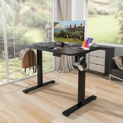 Miniatura 2 de Kingant Escritorio de pie con altura ajustable pequeño, escritorios eléctricos de pie [32 x 24 pulgadas] - Escritorios ergonómicos de pie y sentado