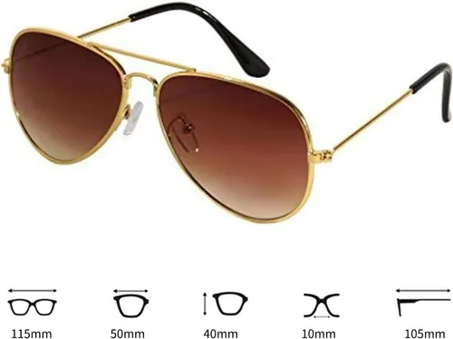Miniatura 3 de Wodison Gafas de sol clásicas para niños y niñas, lentes de sol reflectantes con marco de metal