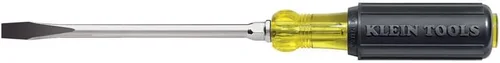Miniatura 3 de Klein Tools 602-4 desarmador con punta Keystone de 1/4 pulgada, fabricado en EE. UU., con mango redondo resistente de 4 pulgadas