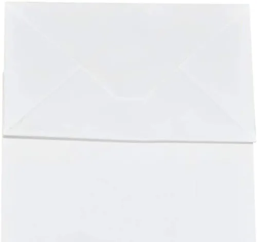 Miniatura 5 de bagmad Paquete de 100 bolsas de papel kraft blancas resistentes con asas a granel, bolsas de regalo de 5.25 x 3.25 x 8 pulgadas, para manualidades