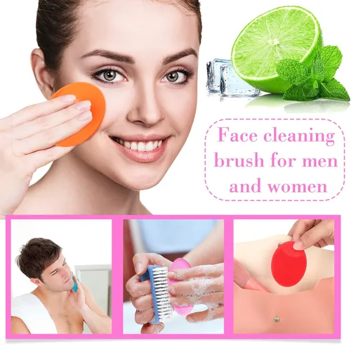 Miniatura 4 de Paquete de 20 cepillos de limpieza facial de silicona suave, cepillo de lavado facial para limpieza profunda, cepillo para masaje, exfoliante