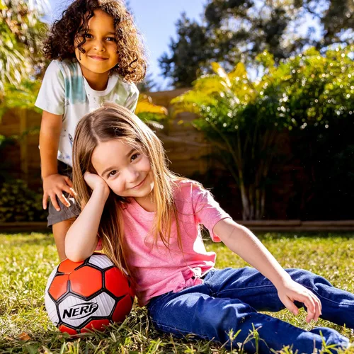 Miniatura 7 de Nerf Proshot Kids Soccer Ball - Size Indoor + Outdoor Youth Soccer Ball + Air Pump Set - Official Size Soft Cover for Boys + Girls - Pump +