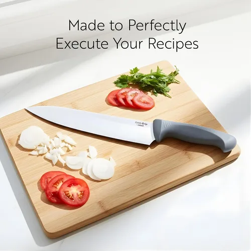 Miniatura 7 de Restaurantware Comfy Grip - Cuchillo de chef de 10 pulgadas, 1 cuchillo de cocina afilado, mango ergonómico, agarre antideslizante, cuchillo