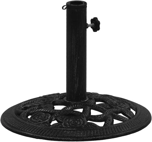 Miniatura 29 de Base redonda para sombrilla de patio, soporte resistente para sombrilla para exteriores, patio, piscina, al aire libre, blanco, 26.5 libras, hierro