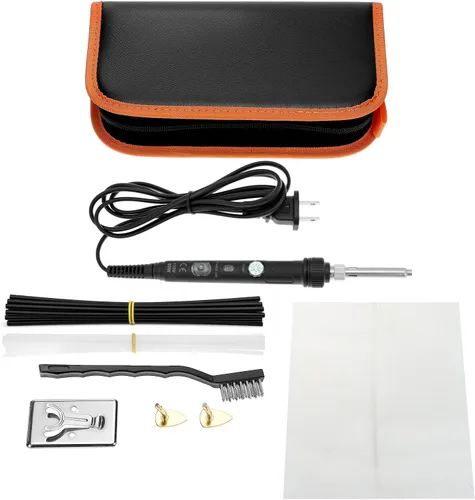 Miniatura 2 de QWORK Kit de soldadura de plástico para reparación de superficies - 80W, 110V, temperatura ajustable 392.0-896.0 °F con juego completo
