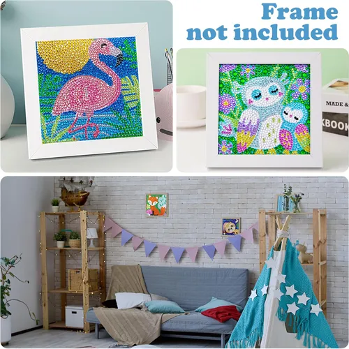 Miniatura 6 de QEUOYSS Kits de arte de diamantes 5D para niños principiantes, kits fáciles de artes y manualidades para niños de 8 a 12 años, juego de manualidades