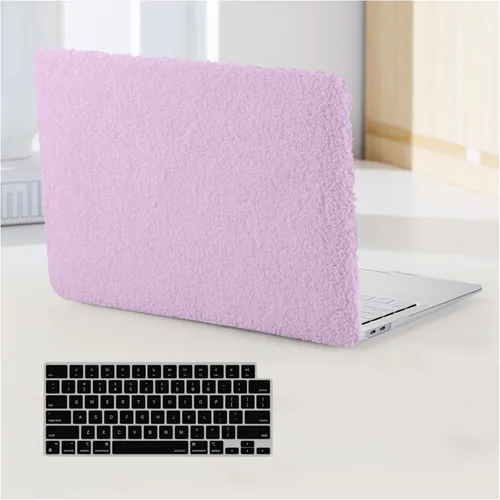 Miniatura 15 de Funda a cuadros para MacBook Air de 13 pulgadas M5 M4 M3 M2 2026-2022 A3240 A3113 A2681, piel a cuadros con textura a cuadros para MacBook Air 13.6