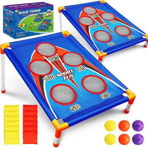 Miniatura 11 de TOY Life Bean Bags Toss Carnival Games, Cornhole, Outdoor Toys for Kids Ages 4-8, Backyard Game Sports & Outdoor Play, Outside Toys for Ages 5-7
