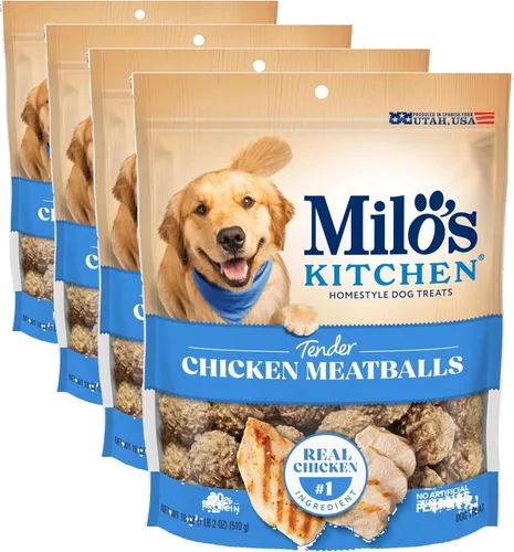 Miniatura 10 de Milo's Kitchen Homestyle - Golosinas para perros, rebanadas de salchicha de pollo y manzana, 18 onzas, altas en proteínas, sin sabores artificiales