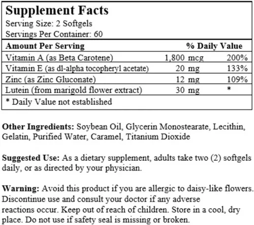 Miniatura 7 de Nu-Health Eye Aid Formula – 120 cápsulas blandas Fórmula de salud ocular con vitaminas para los ojos