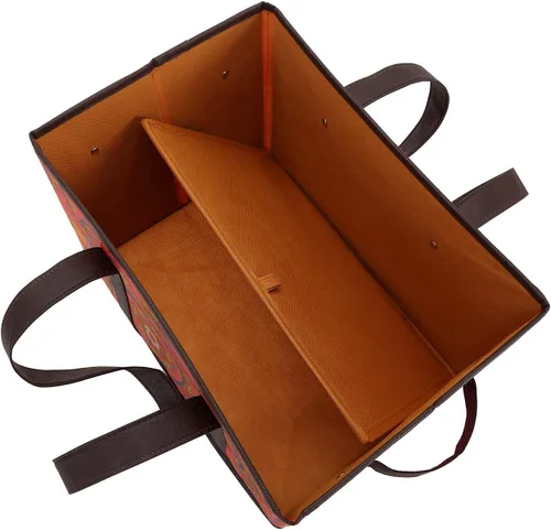 Miniatura 4 de Foraineam Juego de bolsas reutilizables para comestibles, bolsas de compras plegables y resistentes con fondo reforzado Fervent Paisley / Paquete