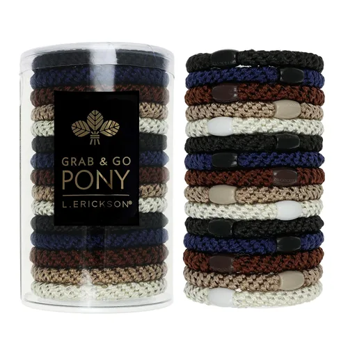 Miniatura 10 de Coleteros dorados para cabello grueso, sujetadores de cola de caballo para llevar, paquete de 8, beige metálico, bandas gruesas sin arrugas