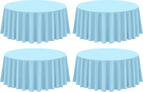 Miniatura 46 de Showgeous Paquete de 4 manteles rectangulares de poliéster de 60 x 102 pulgadas, resistentes a las arrugas, lavables, para bodas, mesas de comedor