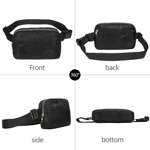 Miniatura 158 de Riñonera cruzada para mujeres y hombres, bolsa para cinturón para senderismo con correa ajustable, riñonera para correr, entrenamiento, deportes