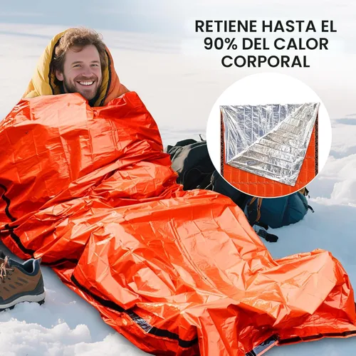 Miniatura 3 de Emergency Sleeping Bag for Survival Gear and Supplies Life Bivy Sack Waterproof Mylar Emergency Blankets for Survival Kit Car Camping Gear Hiking