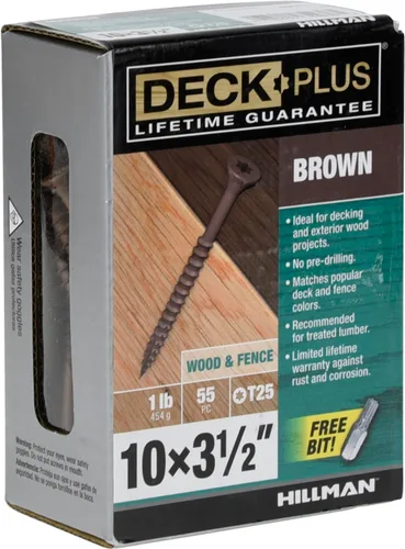 Miniatura 45 de Deck Plus Tornillos para Madera Exterior y Cercas con Revestimiento Epoxi de 2-1/2 Pulgadas #10 x 2-1/2" Torx/Star Drive Incluido Rosca Gruesa, Verde