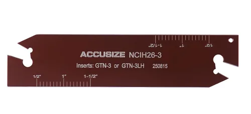 Miniatura 15 de Accusize Industrial Tools para insertos GTN-2, ancho 0.087–0.094 pulgadas, altura 0.75 pulgadas, NCIH19-2 Hoja ajustable de parada positiva
