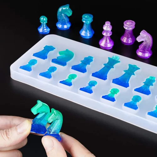 Miniatura 4 de NiArt Kit de moldes de silicona para fundición de resina de 11 x 11 pulgadas, juego de tablero y piezas 3D, manualidades, bandeja epoxi UV