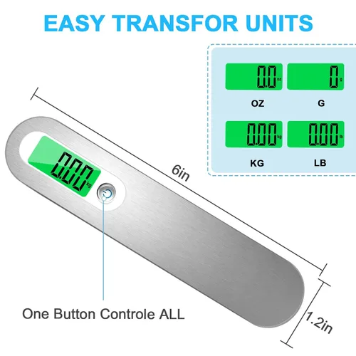 Miniatura 3 de Báscula de equipaje de alta precisión báscula de equipaje portátil para maleta, báscula digital de mano electrónica de 110 libras110.2 lbs