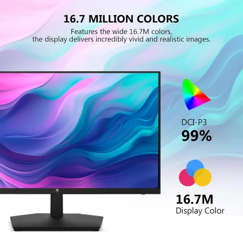 Miniatura 5 de Monitor de 24 pulgadas, monitor de computadora Z-Edge, Full HD 1920 x 1080p IPS 100Hz Monitor de PC con HDMI, VGA, sin marco, pantalla antirreflejos