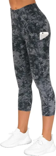 Miniatura 3 de The Gym People Pantalones deportivos gruesos de tiro alto, con bolsillos y control de abdomen, leggings para entrenar, correr, hacer yoga, para mujer