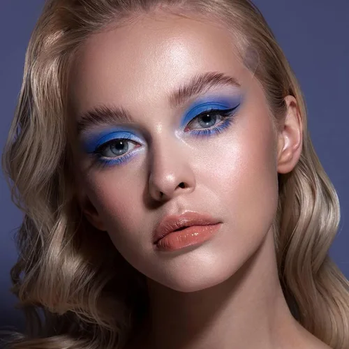 Miniatura 7 de Erinde Paleta de sombra de ojos mate azul oscuro, polvo de sombra de ojos de alta pigmentación, larga duración, ultra mezclable, color intenso 211