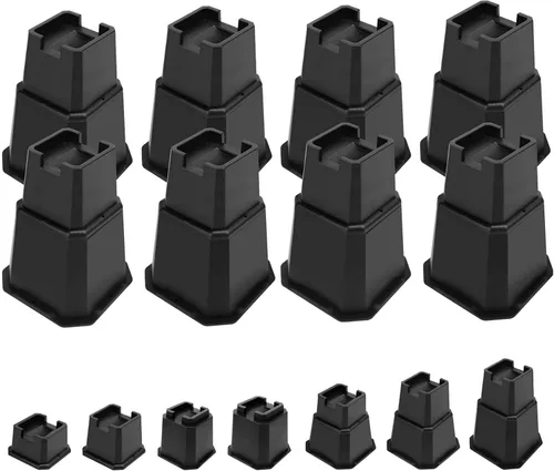 Miniatura 17 de Elevadores de Cama Shouwuhho de 2 Pulgadas, Elevadores de Muebles con Alturas de 2 3 4 5 6 7 8 Pulgadas de Alta Resistencia, Elevadores de Cama