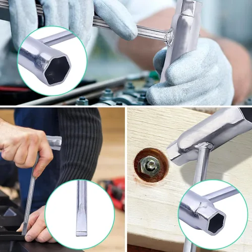 Miniatura 2 de Adefol Llave de motosierra de 0.512 x 0.748 in con 6 tuercas de barra para Stihl 017 018 019 020 021 023 024 025 026 028 034 Piezas de repuesto