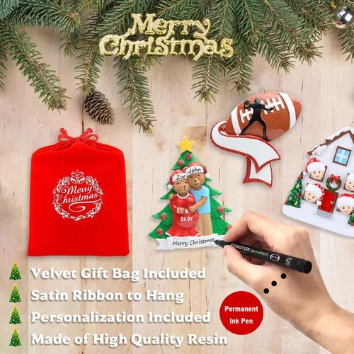 Miniatura 3 de Adornos de Navidad personalizados de camión monstruo azul 2024, recuerdo de camión de ruedas grandes para niños y niñas