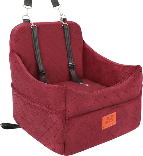 Miniatura 9 de GL GLENSLAVE Asiento de automóvil para perros pequeños/medianos, asientos elevadores de automóvil con cojín grueso para perros de menos de 35
