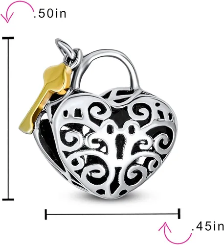 Miniatura 6 de Love Couples Words Saying Just Married Together Forever - Abalorio de corazón rojo para mujeres, adolescentes y esposas, plata de ley 925, se adapta