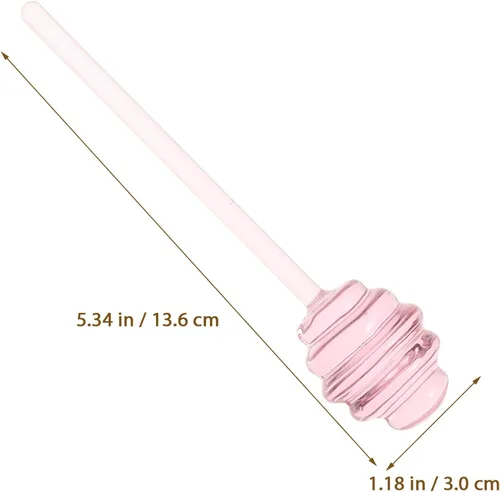 Miniatura 5 de Kichvoe Varilla de agitación de miel transparente de 5.74 pulgadas en espiral para uso doméstico, jarabe de mermelada, mezcla de té, herramienta