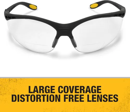 Miniatura 3 de DEWALT DPG59 Reinforcer Rx-Bifocal - Gafas protectoras de alto rendimiento con patillas de goma y funda protectora para gafas, lente transparente