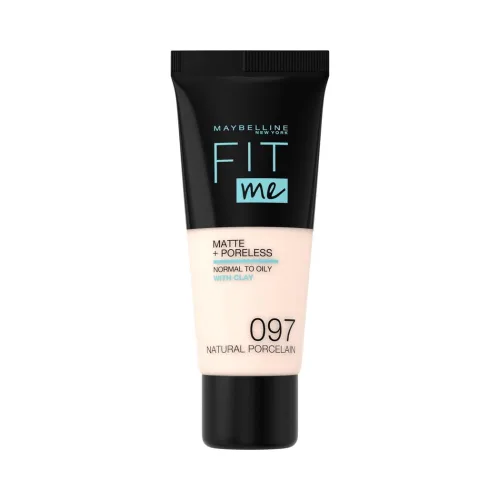 Miniatura 27 de Maybelline New York Fit Me Matte + Poreless Base Líquida, Formato de Bolsa, 220 Natural Beige, 1.3 onzas 220 Beige natural